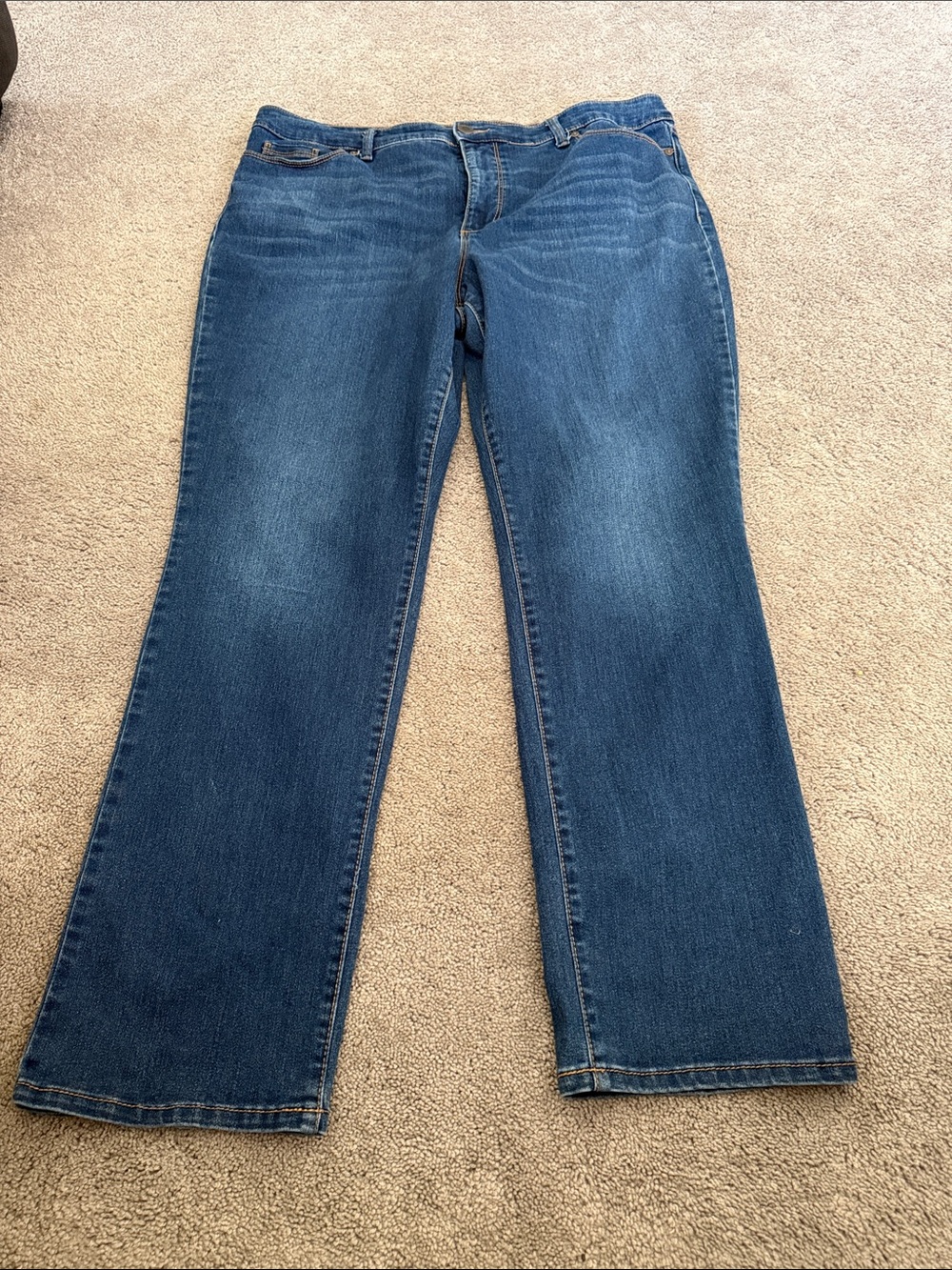 Bandolino Women's Straight-Leg Jeans in Dark Blue Wash